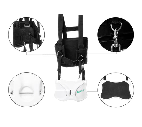 Gaffer Sportfishing Fishing Shoulder Harness with Fighting Belt - Offshore Fishing Rod Holder - Black